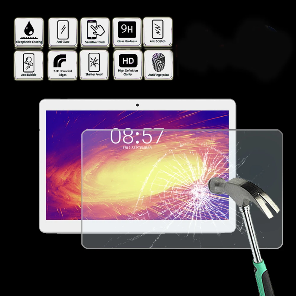 

Tablet Tempered Glass Screen Protector Cover for Cube M5 - Anti Fingerprint Screen Film Protector Guard Cover