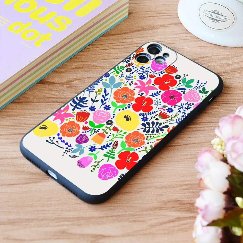 For iPhone Secret Flower Garden Print Soft Matt Apple Case 6 7 8 11 12 Plus Pro X XR XS MAX SE | Мобильные телефоны и