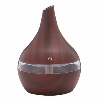 

Family Portable Compact Wood Grain Design USB Luminous Lamp Air Humidifier
