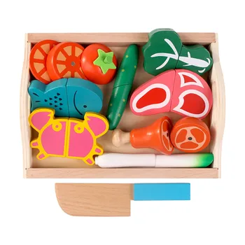 

9/10pcs Cutting Meat Vegetable Kids Kitchen Pretend Play Children Gifts Crab Play House Puzzle Toy Baby Food Educational Toys