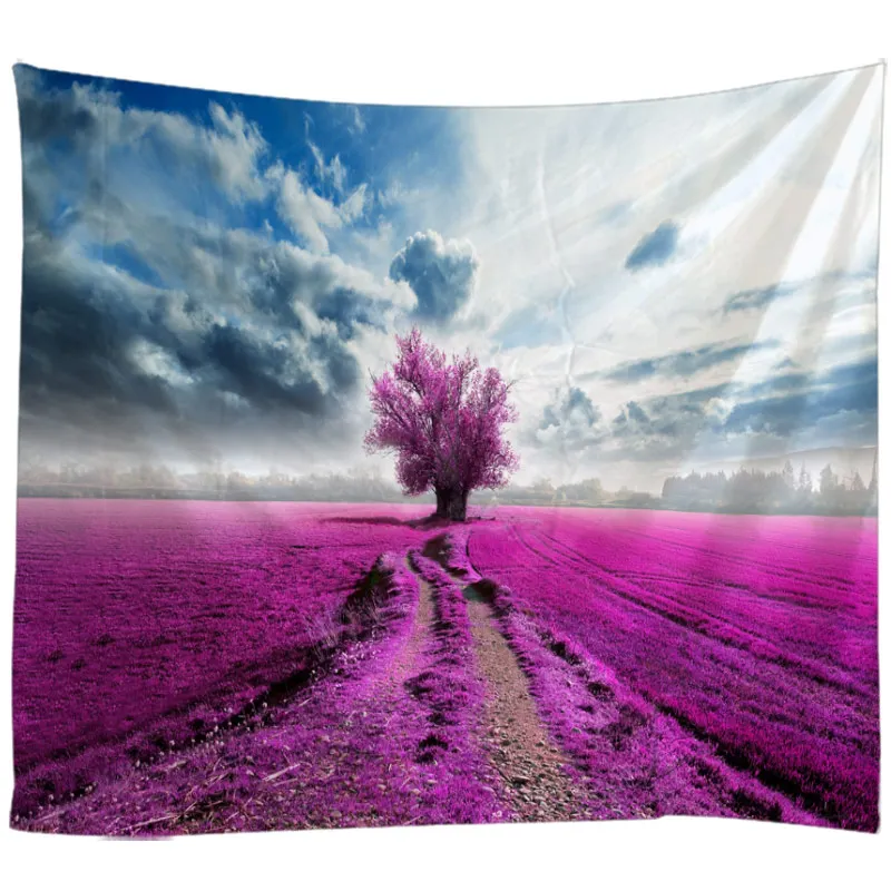 Beautiful Red trees and meadows Printed Large Wall Tapestry Cheap Hippie Wall Hanging Bohemian Wall Tapestries Mandala Wall Art