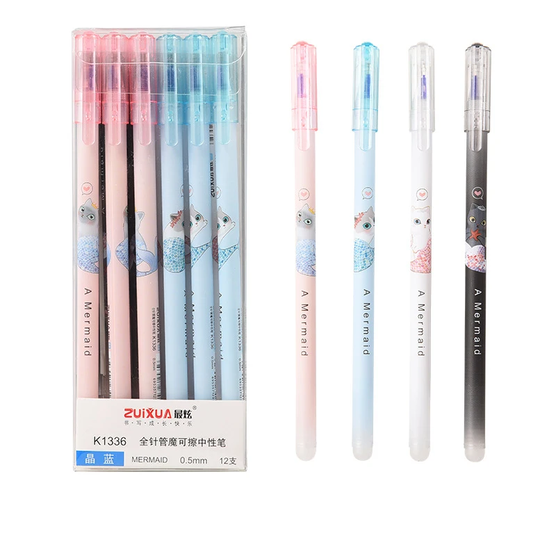 

3Pcs/lot Erasable Pen Refill Rod 0.5mm Blue/Black Ink Cute Gel Pen Refills Set Kawaii Pen School Office Supplies Tool Stationery