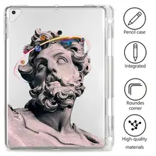 Забавная статуя для Ipad Pro 12 9 2020, прозрачный мягкий чехол для планшета с пеналом, чехол для Ipad 7 поколения Air 3, чехлы Mini 1 2 3