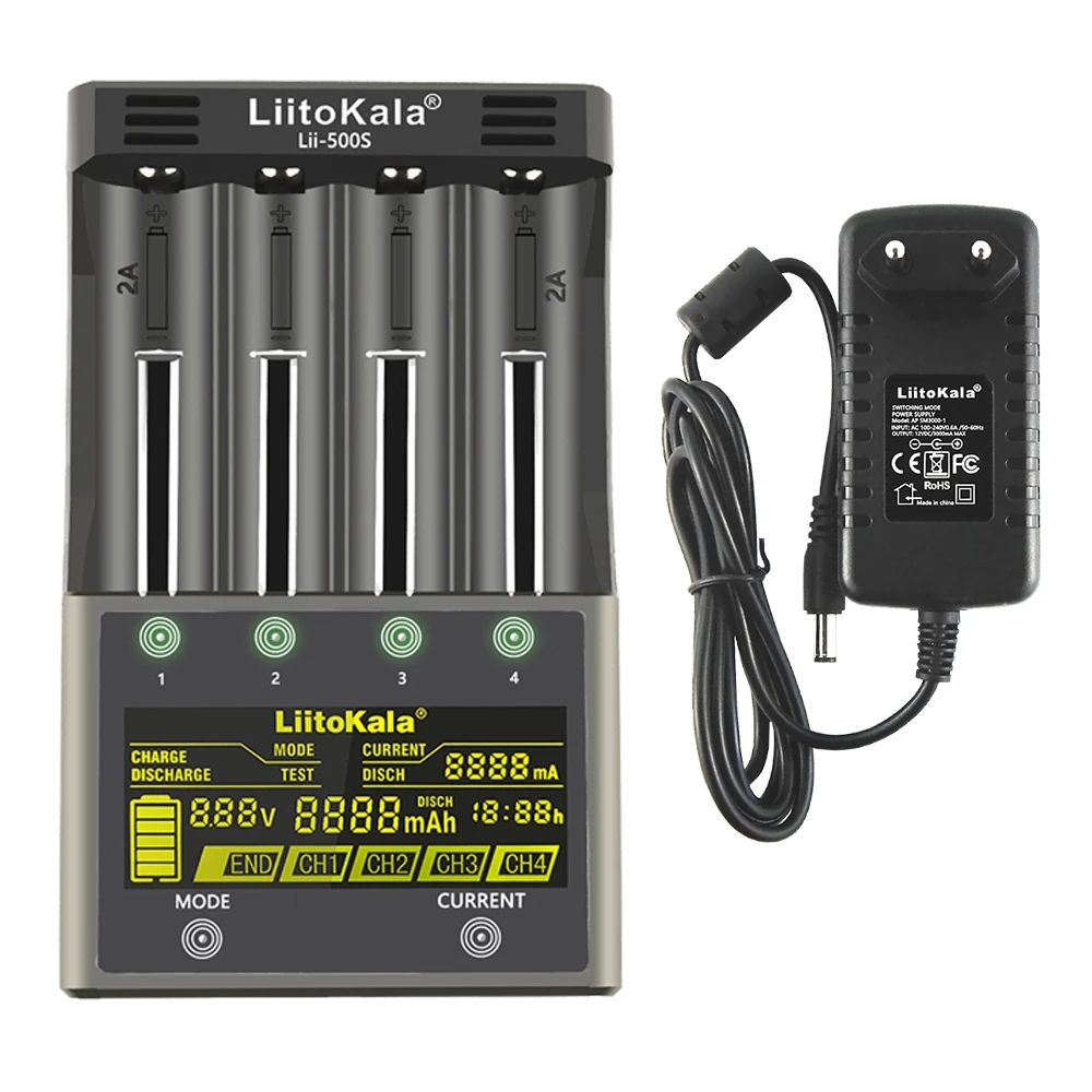 Liitokala lii 500 ЖК дисплей 3.7 В 1.2 18650 26650 16340 14500 10440 18500 Батарея Зарядное устройство 100% Оригинальные liitokala фабрики