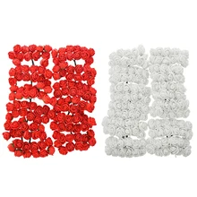 288 шт 2 см ПЭ розовый пенопласт мини букет цветов сплошной цвет/Свадебные украшения белый и красный