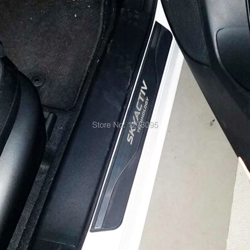 Для Mazda 6 3 2014 2016 2017 2018 Нержавеющая Накладка на порог протекторы педаль аксессуары