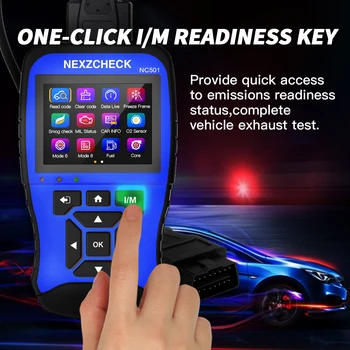 

NexzCheck NC501 EOBD Car Scanner Tool Automotive Diagnosis Tool+Battery Test, Fuel Analysis,Performance Analysis,Engine Analysis