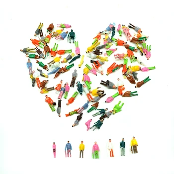 

Model Figure Color People 1:100-200 scale Miniature Color People for Diorama Scenery Making Layout 100pcs