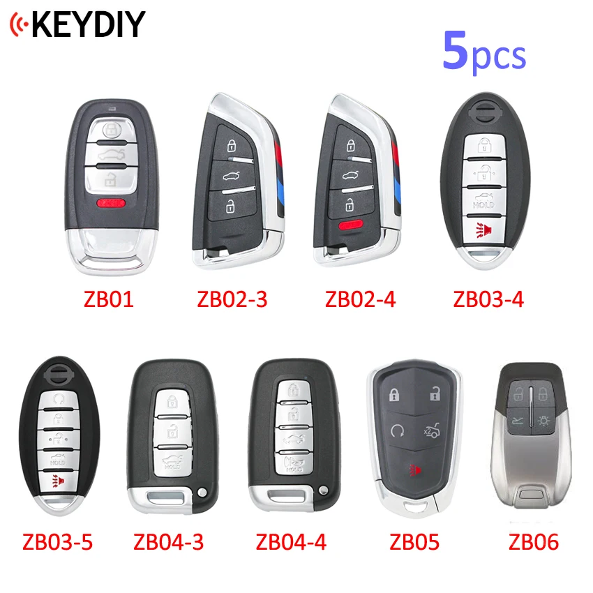 5 шт. универсальный смарт ключ KEYDIY флэш ZB03 ZB04 ZB05 ZB06 ZB01 для ключа подходит более чем