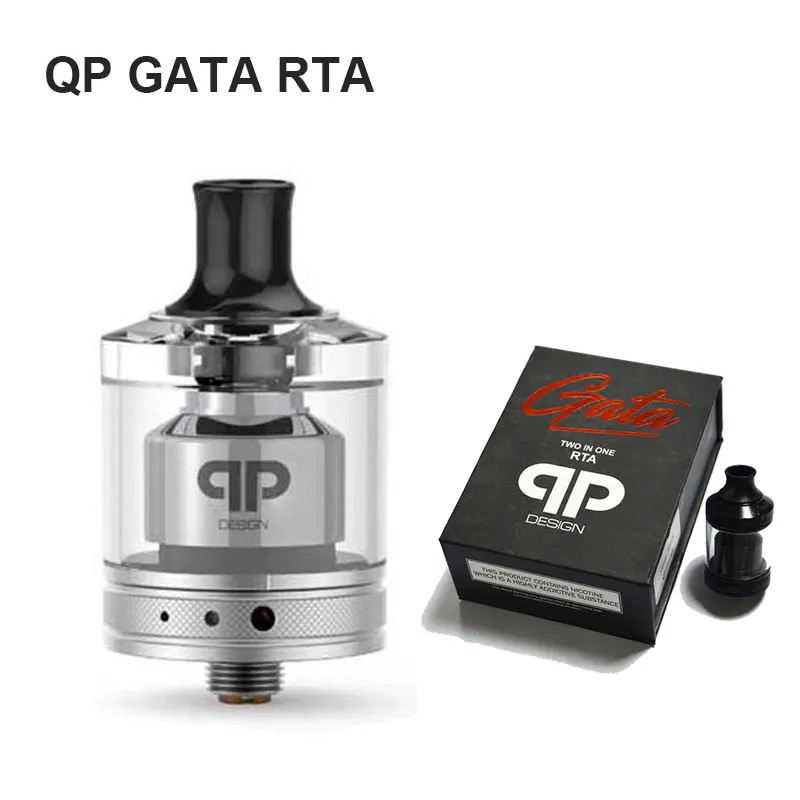 

Hot Sell QP Design GATA RTA Top Filling E-cig Tank 510 Thread Single Coil Double Ring Drip for MTL DLH RDA Vs Fatality M25 RTA