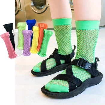 

kids knee high socks Spring summer thin toddler children's long sock girls boy mesh white fishnet tube socks baby stockings nets
