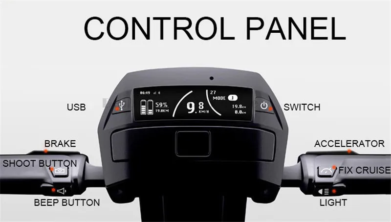 Best 3 wheel Electric Scooter motor 48V folding electric scooter for adults with Power Bank APP Bluetooth 19