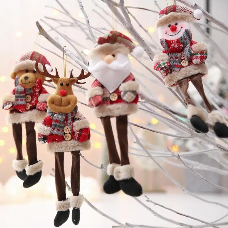 Год, милые рождественские куклы Санта-Клаус/снеговик/Лось Noel, Рождественское украшение для дома, Рождественский Navidad, детский подарок