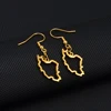 Anniyo Iran Map Earrings for Women Girls Jewelry Stainless Steel Iranian Outline Earring #246321 6