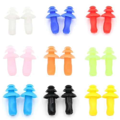 20PCS = 10Pairs 성인 어린이를위한 실리콘 방수 귀마개 소프트 안티-소음 귀 플러그 다이빙 샤워 코 고는 거 잠자는 귀 플러그 2