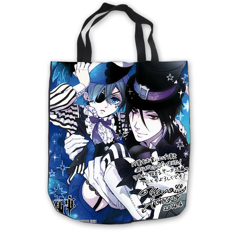 

Custom Canvas black butler Tote Shoulder Shopping Bag Casual Beach HandBag Daily Use Foldable Canvas #180713-1-39