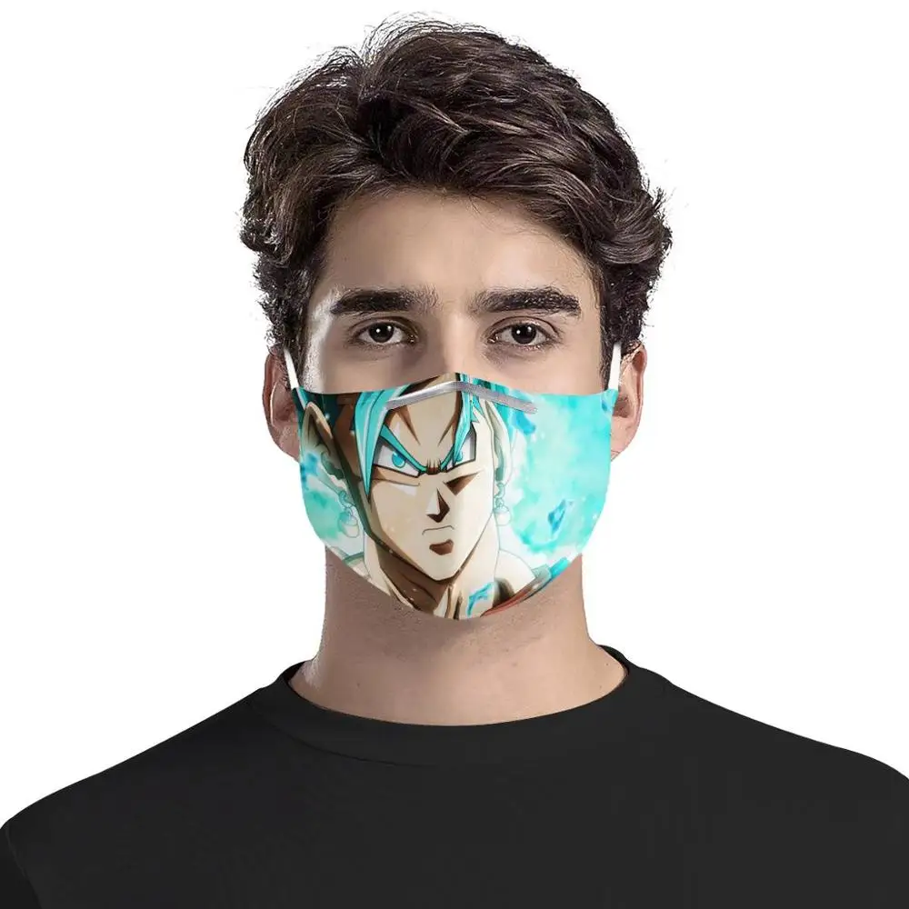 

4Pcs PM2.5 Filter Gas Masks Dragon Ball Women Men Anti-dust Masks Fashion Washable Reusable Face Mask Non-disposable Moth Mask
