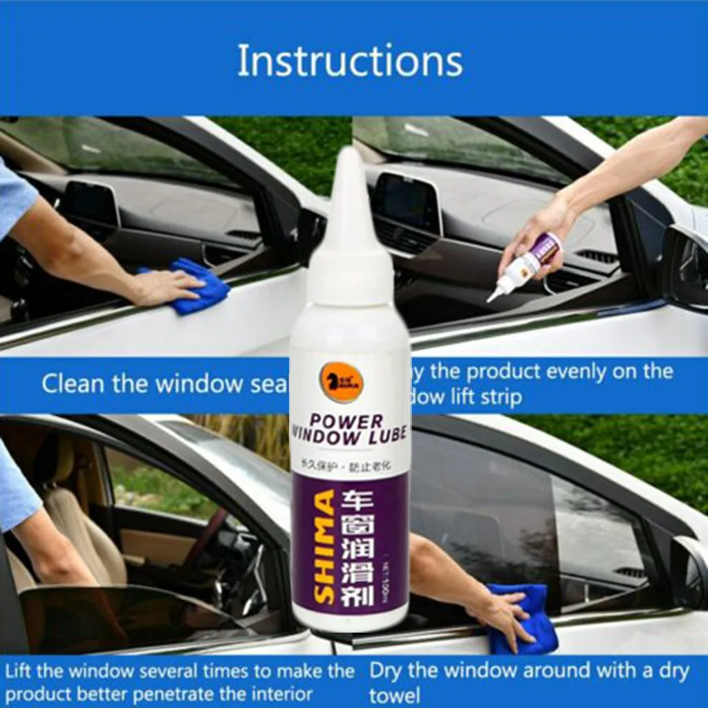 

100ml Bubble Cleaner Car Door Noise Cancellation Window Lubricant Rubber Sealing Strip Belt Softening Cleaning Tool