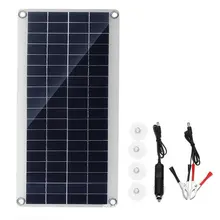 

Flexible 12V 30W Dual USB Solar Panel + 40A Solar Charger Controller For Battery Mobile Phone Charger With Battery Clip