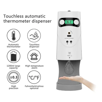 

Liquid Soap Dispenser Automatic Non-contact Ir thermometer Sensor Digital Washing Infrared Smart Spray Hand Sanitizer Dispenser