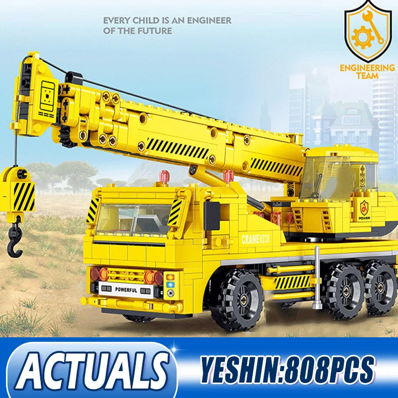 Ешина 20007 Technic автомобиль Экскаватор Бульдозер инженерный роликовый самосвал