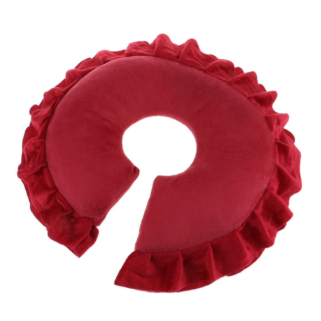 U Shaped Soft Spa Salon Massage Table Cradle Face Pillow Neck Head Cushion Travel Flight Office Neck Pad 6 Colors