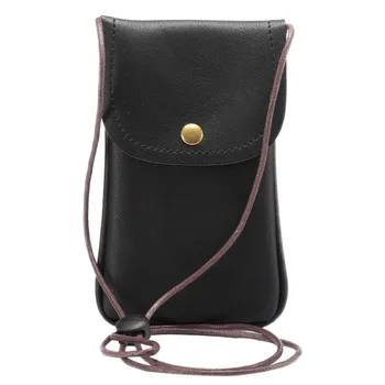 

Universal Mobile Phone Bag Leather Phone Bag Crossbody Shoulder Neck Strap Pocket Wallet Purse