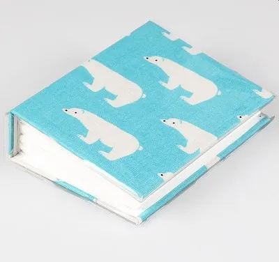 blue polar bear 5-дюймовый вставка Тип фотоальбом с изображением героев мультфильмов детский альбом 200 листов Семья друзей фото книга памяти хранения фотографий держатель чехол - Цвет: blue polar bear