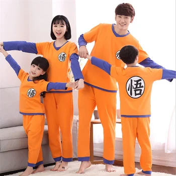 

Family Matching Pajamas Sets Dragon Ball Mommy And Me Sleepwear Clothes Family Look Mother Daughter Father Son Pyjamas Nightwear
