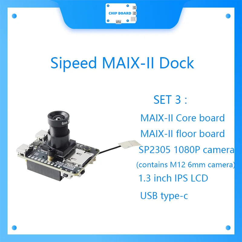 Sipeed MAIX-II muelle es un Allwinner V831 alimentado AIoT visión devkit