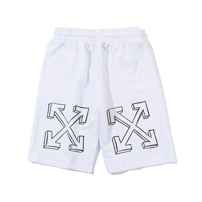 OFF-WHITE напечатаны стрелы хлопок Лето Пять мужские повседневные шорты