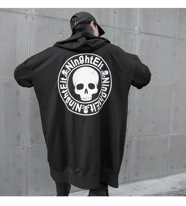2019ss мужские хлопковые длинные толстовки, свитшоты Owen Ro Gothic High Street толстовка с капюшоном в стиле хип-хоп панк Ro Man Роскошная брендовая одежда черного цвета