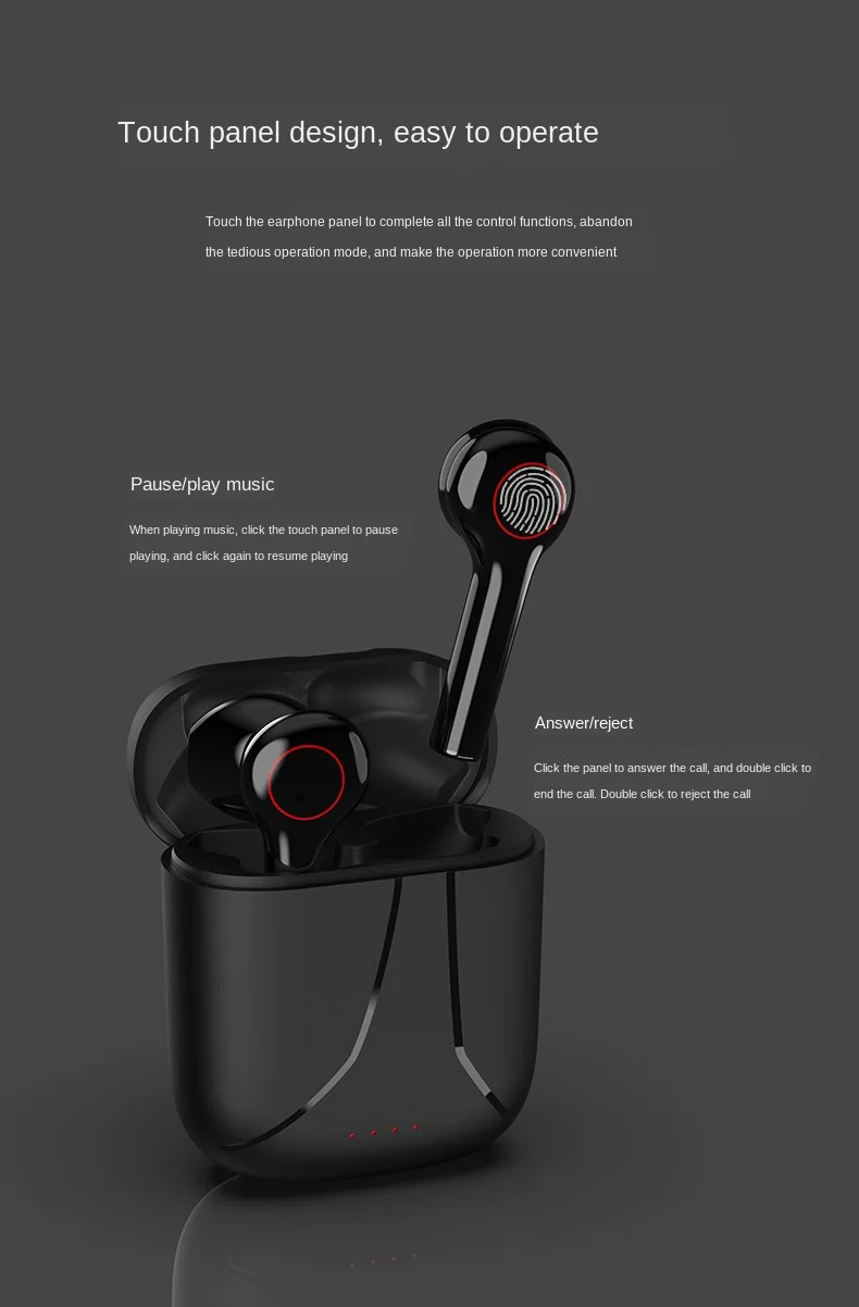 TWS Bluetooth 5 0 Wireless Earphone Earbuds Sports Waterproof 9D Stereo Touch Dual Moving Coil Earphone PK TWS i9000 i500 i12