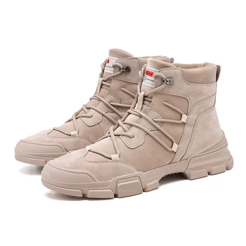 

Cow suede upper Men Boots High Top Fashion Men Shoes Sneakers Boots for Men Winter Snow Boots Warm Winter Leather shoes *1122