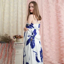 Модный халат, Дамская пижама, женская ночная рубашка, набор халатов с принтом, комплект из 2 предметов