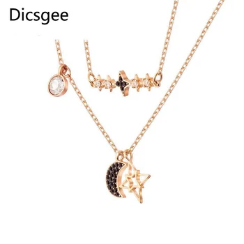 

Dicsgee Multi Layer Lover Lock Pendant Choker Necklace Steampunk Padlock Heart Chain Necklace Collier Best Selling Jewelry Gift