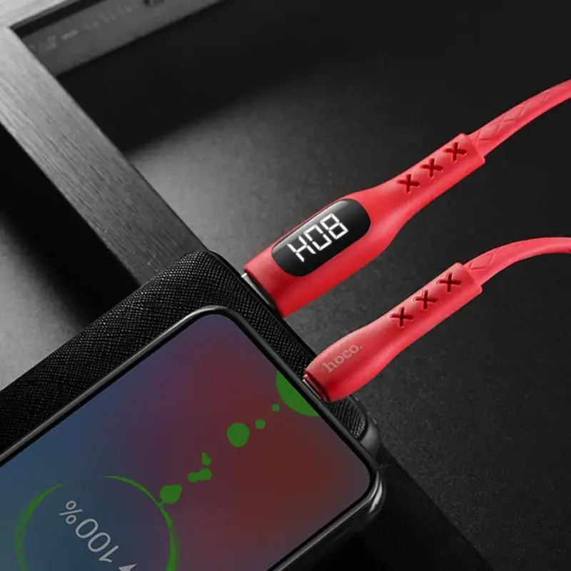 HOCO S6 телефон USB зарядный кабель синхронизации цифровой дисплей шнур данных для Android