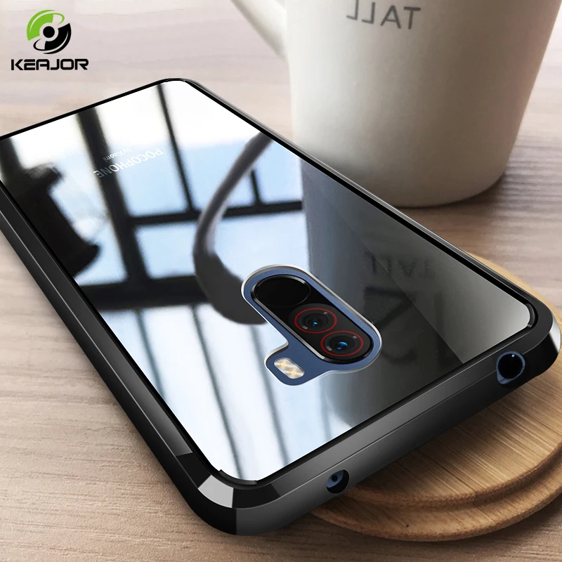 Чехол для Xiaomi Pocophone F1 чехол из мягкого ТПУ + жесткого поликарбоната силиконовая