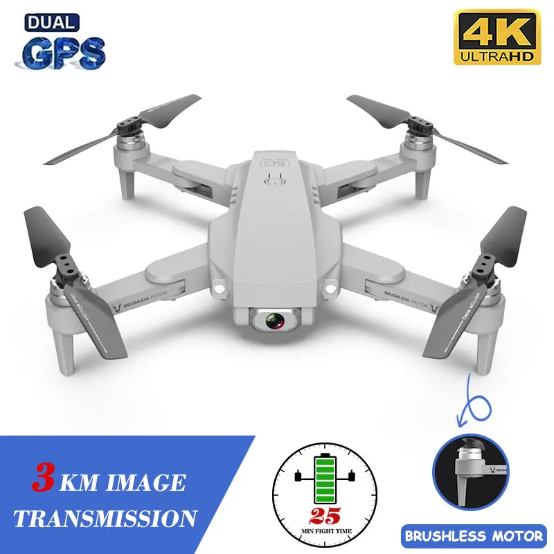 Gps Drone LU1 PRO With HD 4K Camera Professional 3000m Image Transmission Brushless Foldable Quadcopter RC Dron For Kids Gift