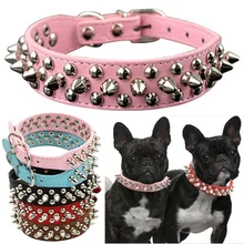 

Dog Collars Rhinestone Leather Bling Diamante Crystal Studded Dogs Pet Collars for Medium Large Dogs Pitbull Boxer Spikes Studde