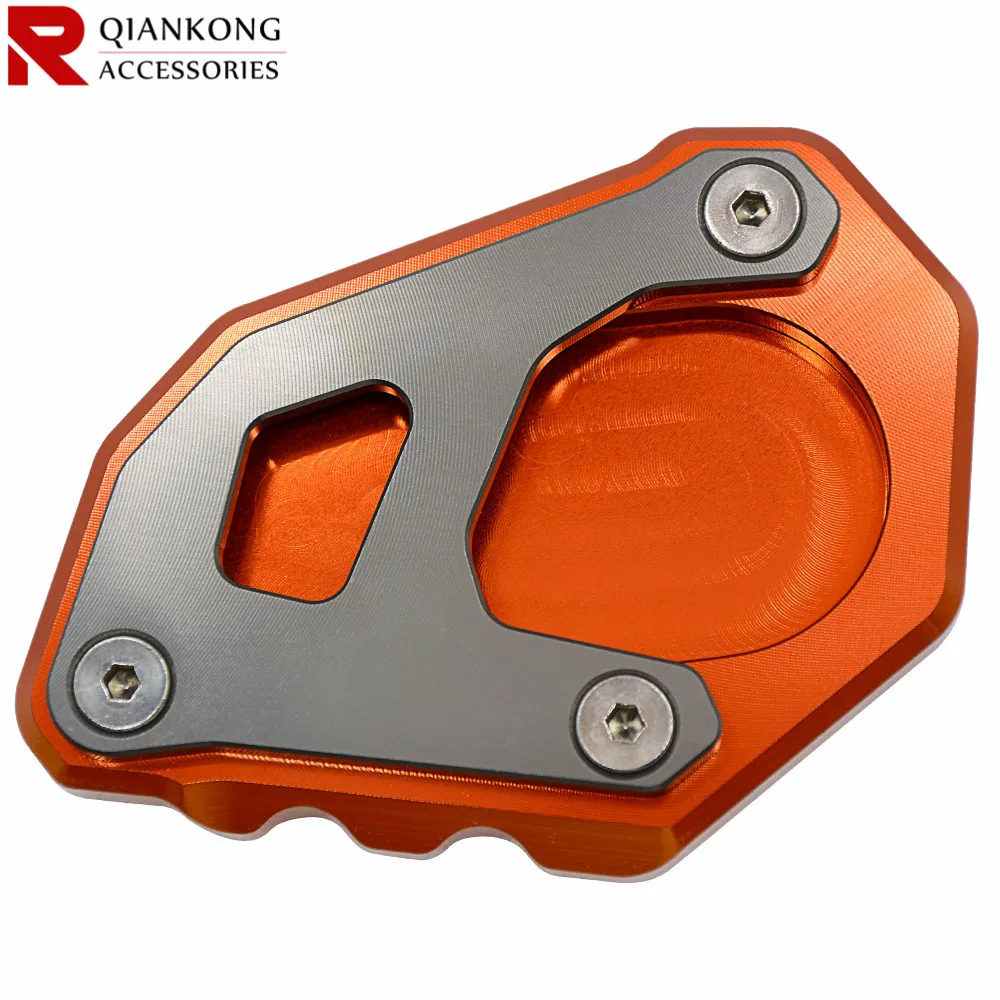 Kickstand увеличенная боковая Подставка-подставка, подставка-удлинитель, подставка для боковой подставки, увеличенный удлинитель для KTM 1290 Adventure - Цвет: SSE-006-OR-GY