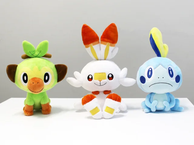 Стартер серия Пикачу плюшевая игрушка прекрасный скорбанни Sobble Grookey животное кукла kawaii Япония аниме мягкая кукла эльф подарок для детей