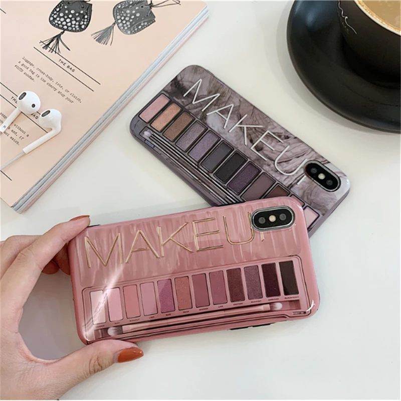 Makeup Eye Shadow Palette Mobile Phone Shell Soft Silicone Sleeve. Is Suitable for Iphone6s XS Max XR XS 67 8plus Smooth Support Makeup Eye Shadow Palette Mobile Phone Shell Soft Silicone Sleeve. Is Suitable for Iphone6s XS Max XR XS 67 8plus Smooth Support