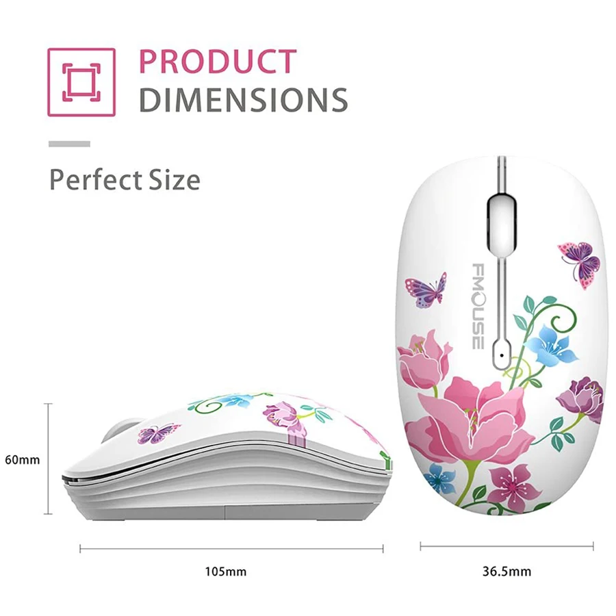 Мышь M101 Беспроводная Бесшумная 2 4 ГГц 1600DPI 3 кнопки|wireless mouse|mouse mousemouse wireless |