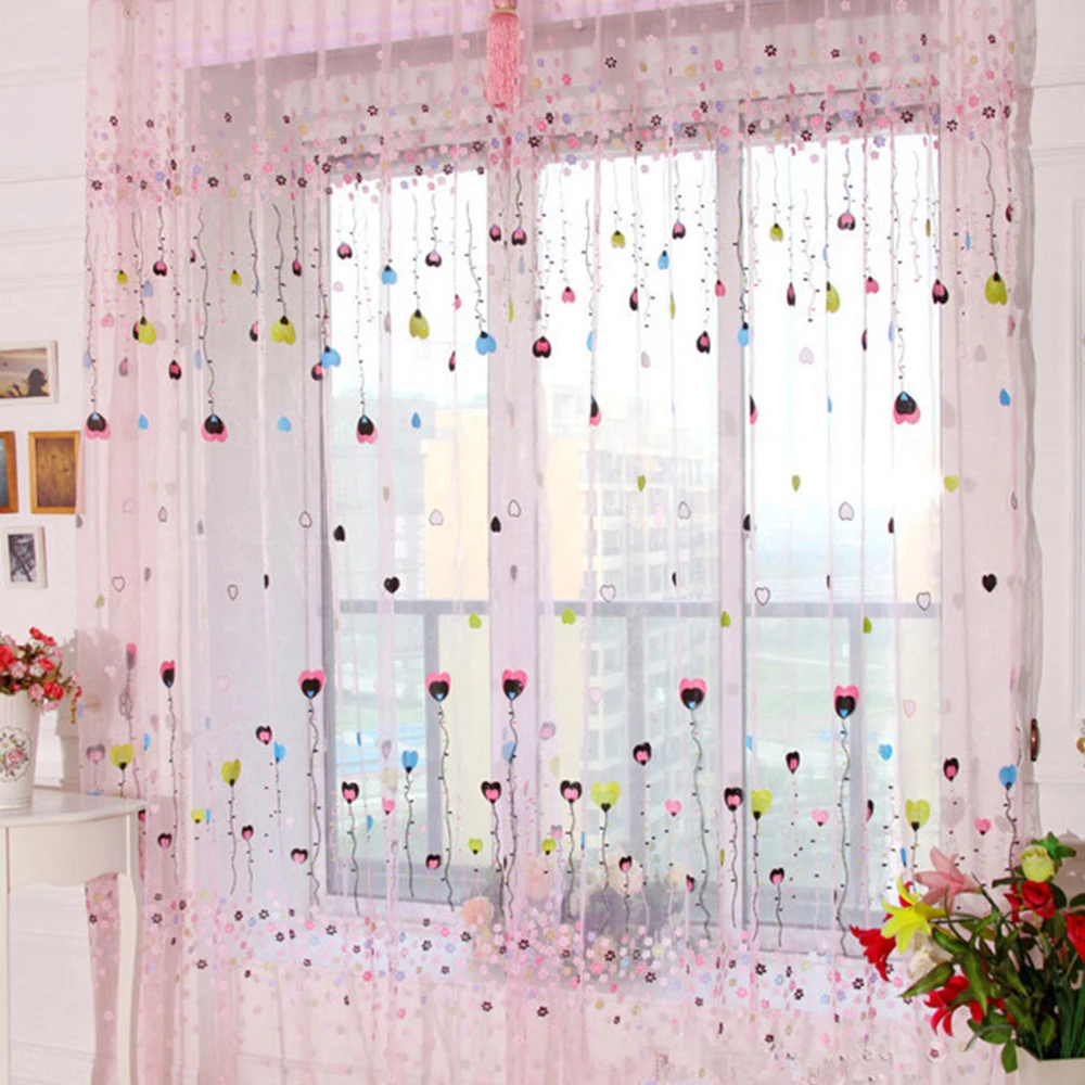 Window Curtain Panel Sheer Scarf Valances Accessories Attachment Polyester