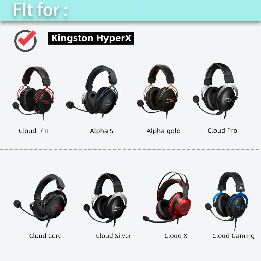 KQTFT Replacement EarPads for HyperX Cloud I II Cloud X Cloud Pro Cloud Gaming Cloud Silver Cloud Core Cloud Alpha S Gold