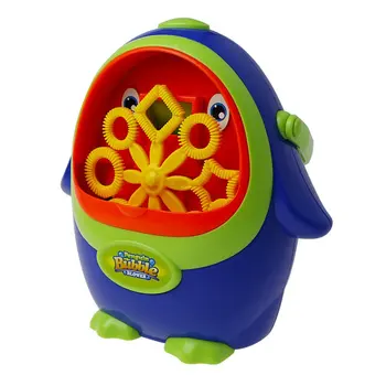 

Portable Automatic Electric Soap Bubble Machine Cartoon Penguin-shaped Soap Bubble Blowing Blower Maker Indoor Outdoor Sport Toy