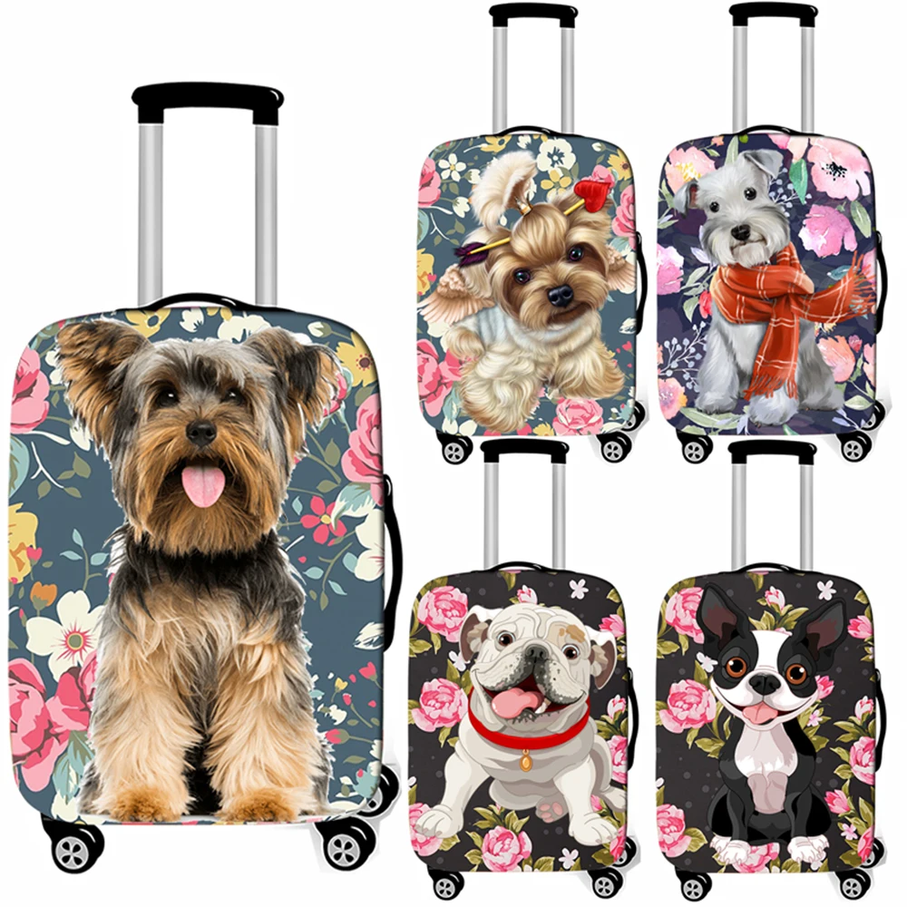 Travel Trolley Cover Case Protective-Covers Yorkshire Cute Dog Bulldog Anti-Dust Terrier/french