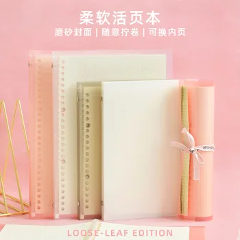 

Designer Brand Transparent Soft And Removable Loose-leaf A5 Flexible notebook Horizontal Lines Inside Pages 20sheets/40pages