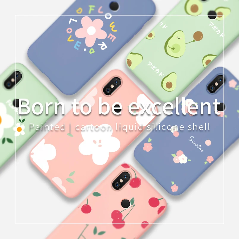 ASINA милый цветок жидкий силиконовый чехол для Xiaomi Redmi Note 7 Простой Прозрачный